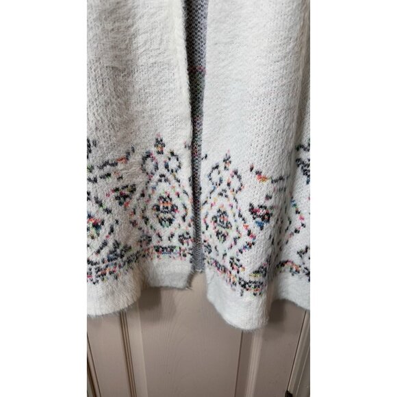 Kut From The Kloth Lennox White Open Front Fuzzy Womens XL Cardigan With Pockets - Picture 3 of 5